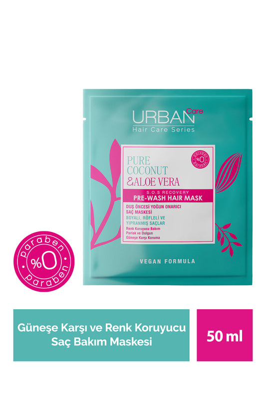 Saç Maskesi 50 Ml Sachet Pure Coconut ve Aloe Vera*24
