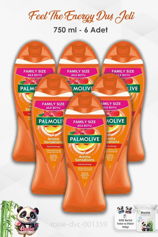 6'lı Set Palmolive Duş Jeli Feel The Energy 750 ml ve ROSIE