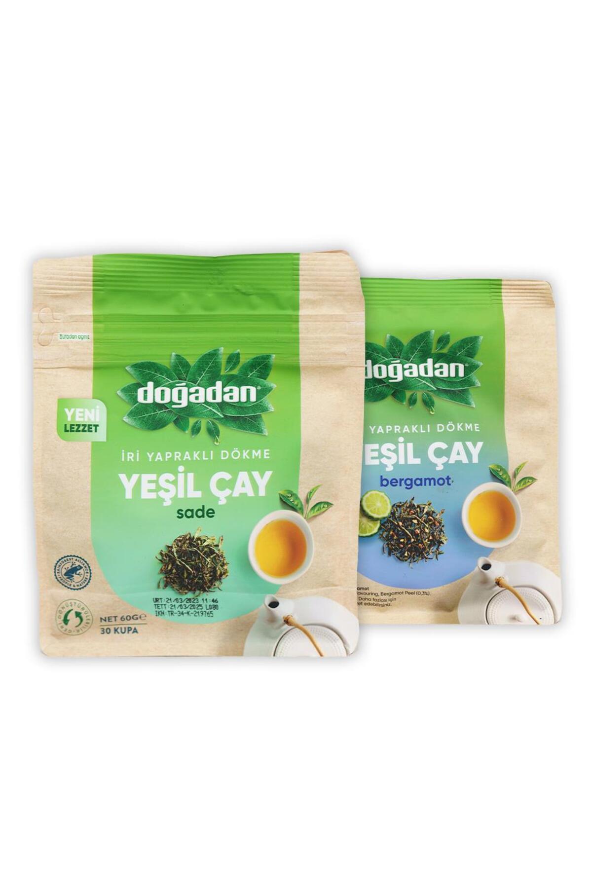 Dökme Yeşil Çay Sade 60 gr ve Bergamot 50 gr