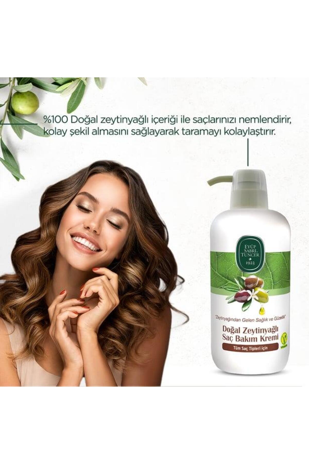 3'lü Doğal Zeytinyağlı Saç Kremi 600 ml ve ROSIE