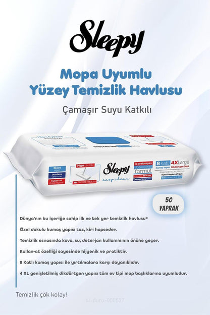 Yüzey Temizlik Havlusu 8 Katlı 4 X Large 300 Yaprak ve Pamuk