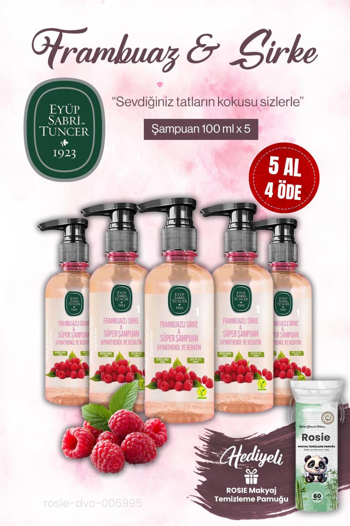 5 AL 4 ÖDE Sirke Şampuan Frambuazlı 100 ml ROSIE makyaj pamuğu