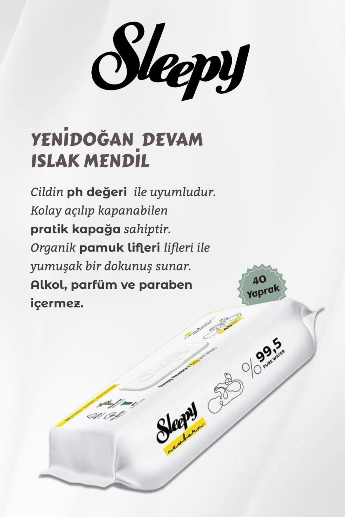 16 AL 14 ÖDE Sleepy Yenidoğan Devam Islak Bebek Bakım Havlusu 40'lı ve ROSIE