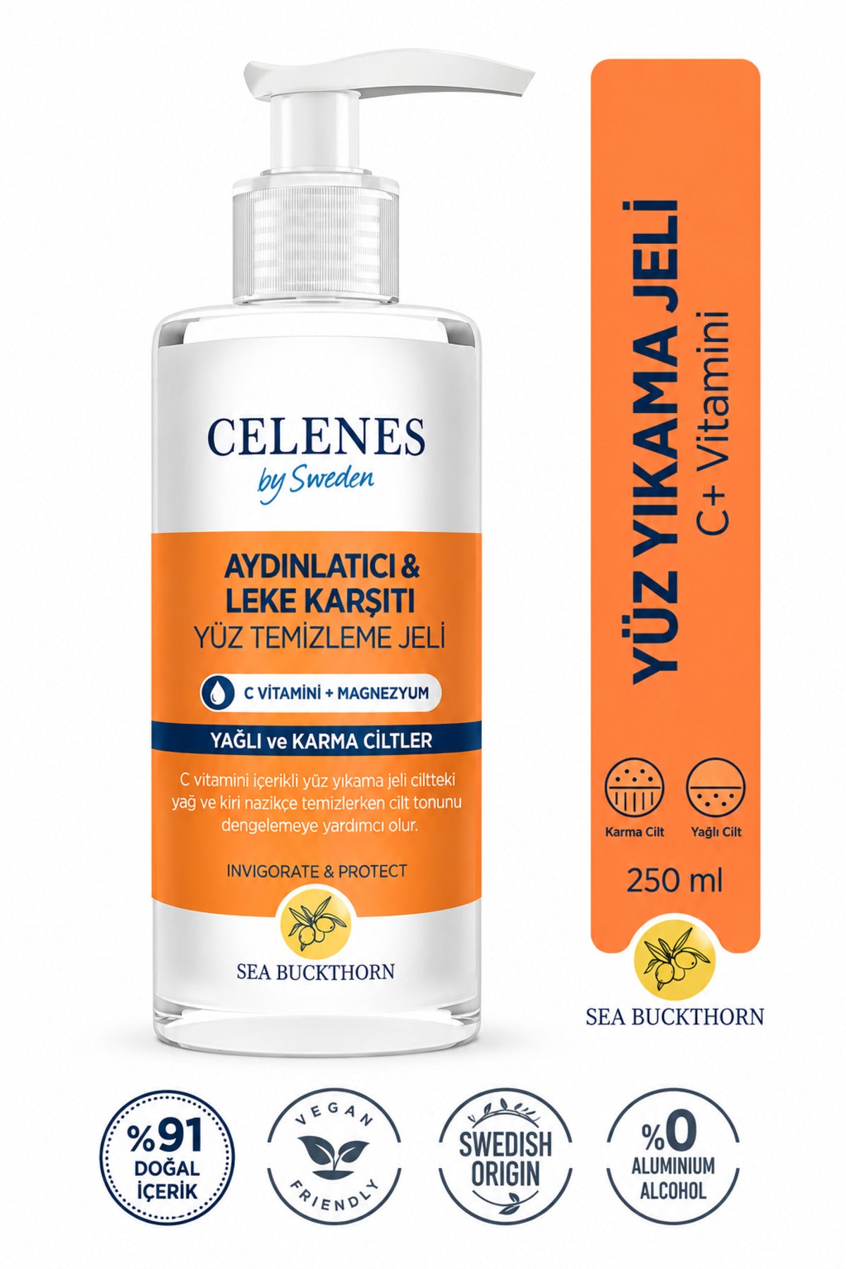Sea Buckthorn Yüz Yıkama Jeli Yağlı ve Karma Ciltler 250 ml