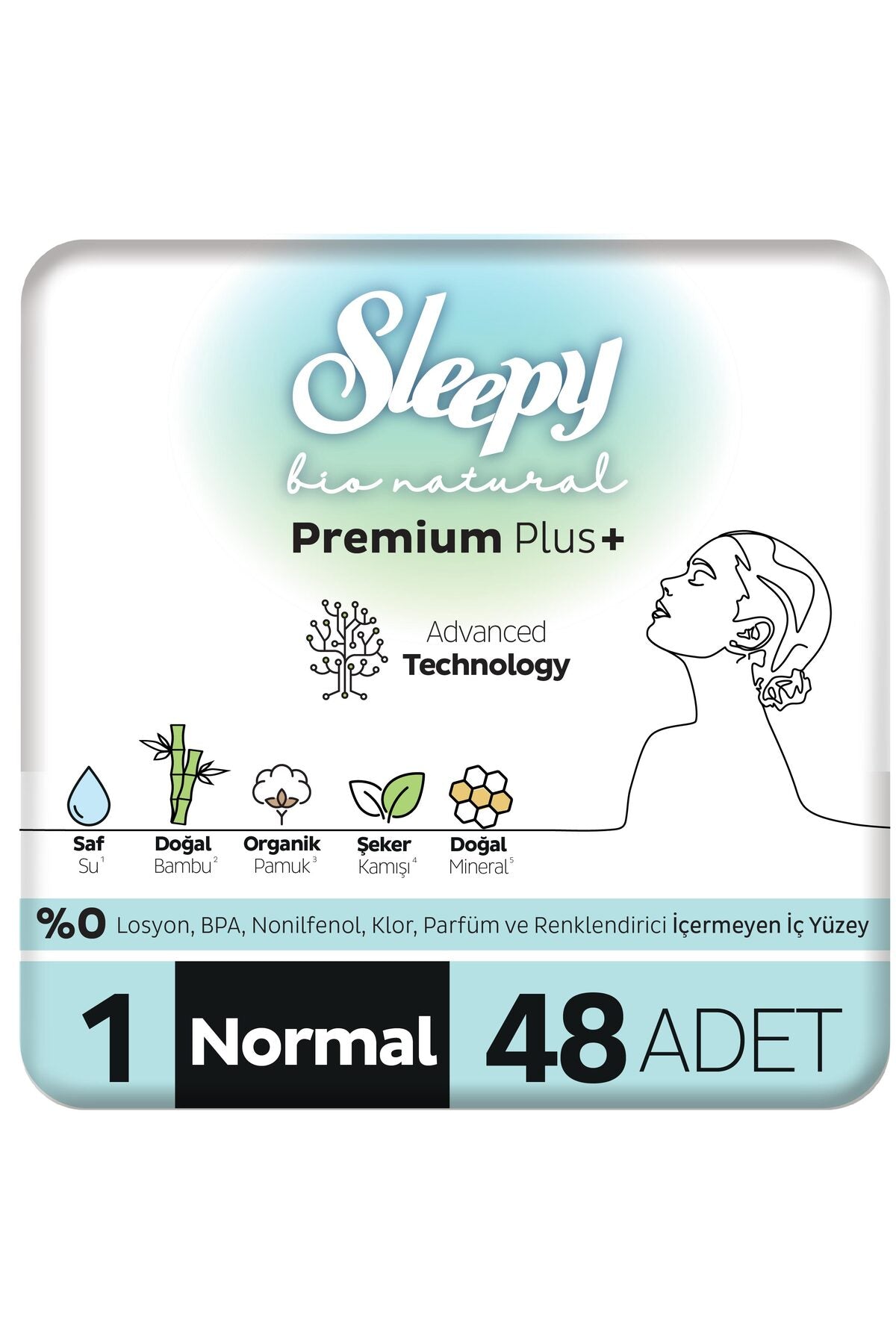 Bio Natural Premium Plus Hijyenik Ped Normal 48 Adet Ped