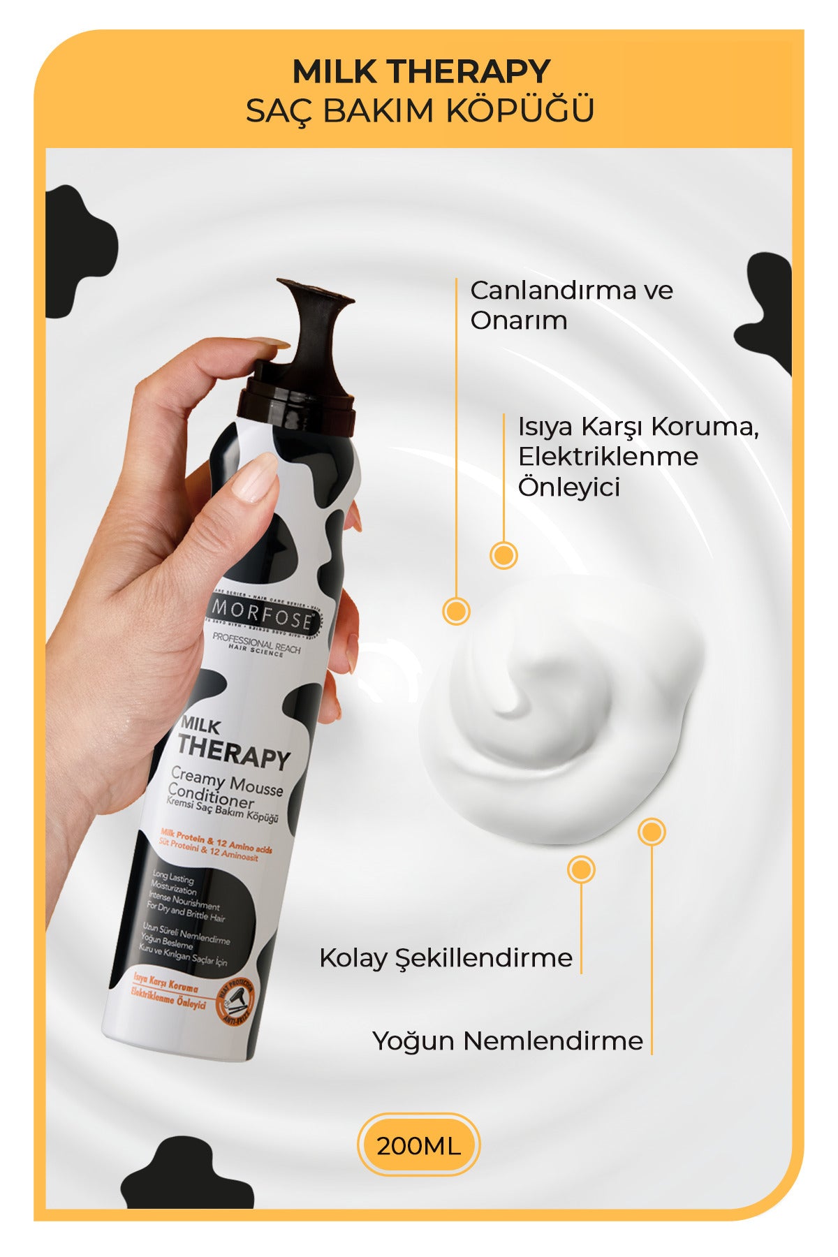 Milk Therapy Saç Köpüğü 200 ml 2 Adet