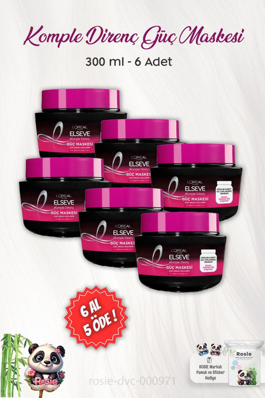 6 AL 5 ÖDE Komple Direnç Güç Maskesi 300 ml ve ROSIE