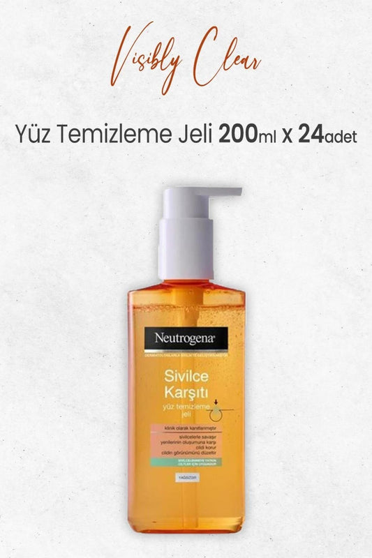 Visibly Clear Sivilce Karşıtı Yağsız Yüz Temizleme Jeli 200 Ml x 24 Adet