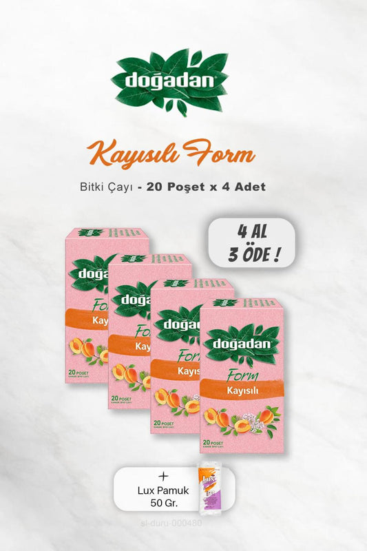 Çay Kayısılı 20'li X (4 ADET) ve Rosie Pamuk