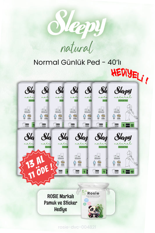 13 AL 11 ÖDE Natural Normal Günlük Ped 40'lı ve ROSIE