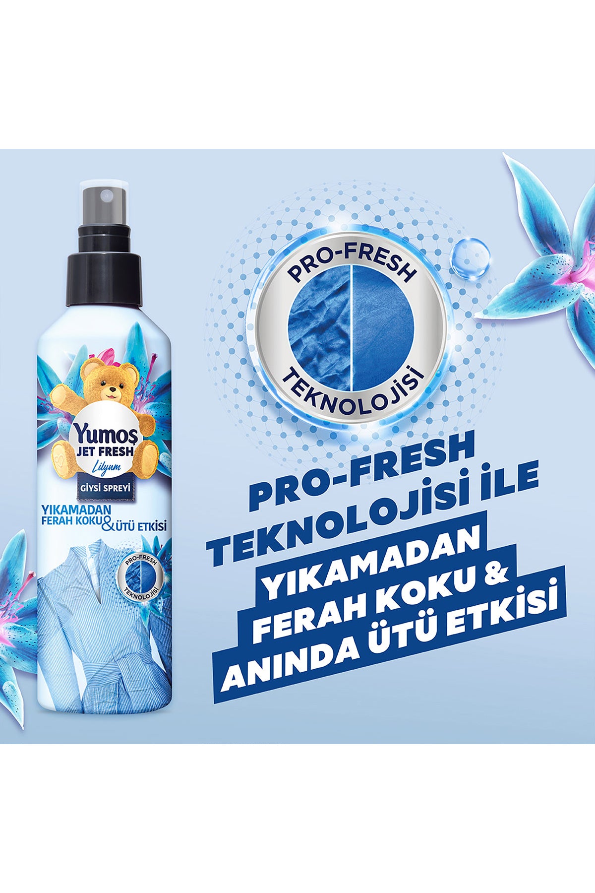 Jet Fresh Giysi Spreyi Lilyum 200 ml 1 Adet Jet Fresh Giysi Spreyi Orkide 200 ml