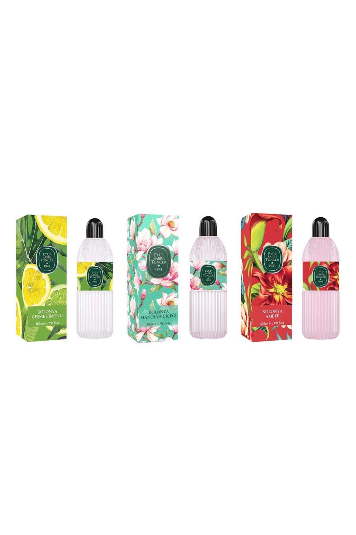 Kolonya Çeşme Limonu, Manolya Çiçeği ve Amber Pet Şişe 400 ml