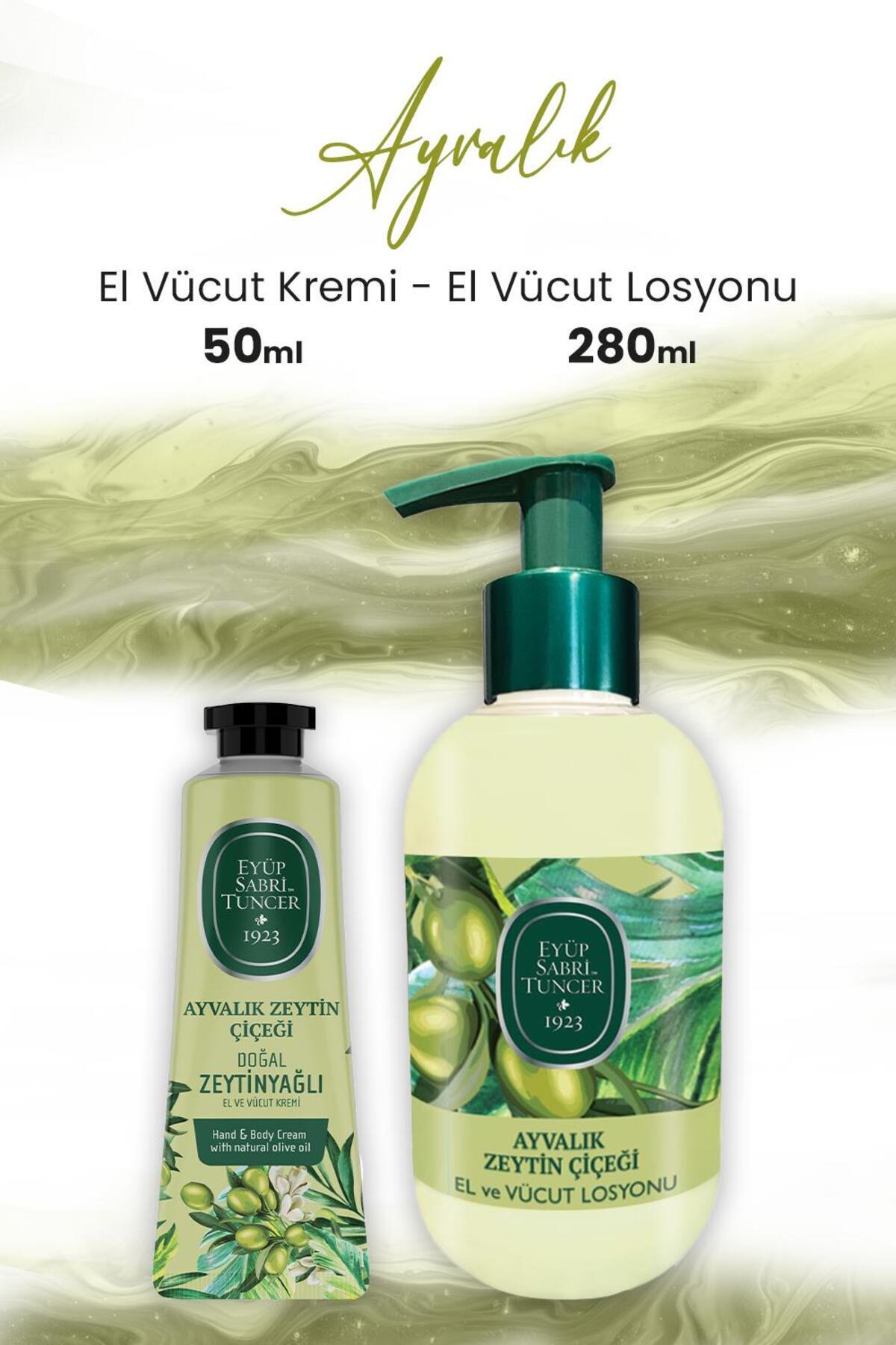 Ayvalık Zeytin Vücut Losyonu 280 ml ve El Vücut Kremi 50 ml