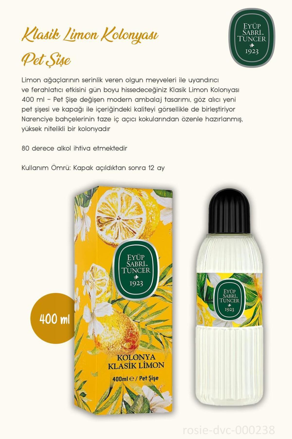 26 AL 22 ÖDE 400 ML 80 Derece Klasik Limon Kolonyası ve ROSIE Hediye