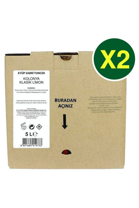 Klasik Limon Kolonyası 5 Lt (Dökme Paket) x 2