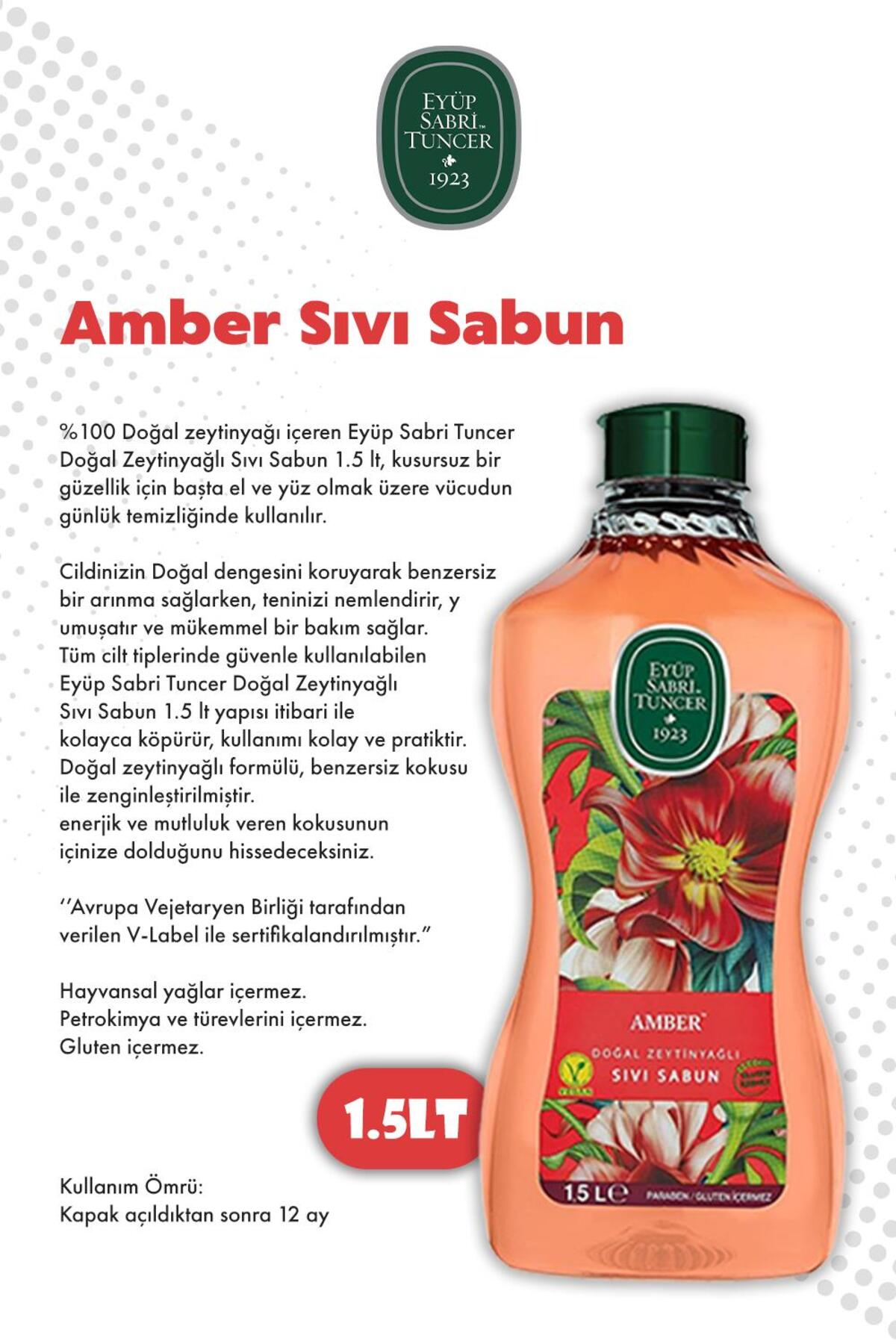 Amber Sıvı Sabun 1.5L X5 ve ROSIE