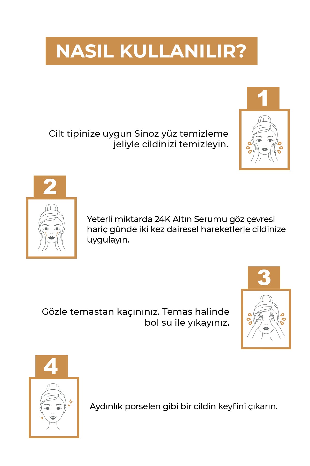 24K Altın Parçacıklı Hyalüronik Asit Kolajen içeren Kırışıklık Karşıtı Cilt Bakım Serumu 30 ml