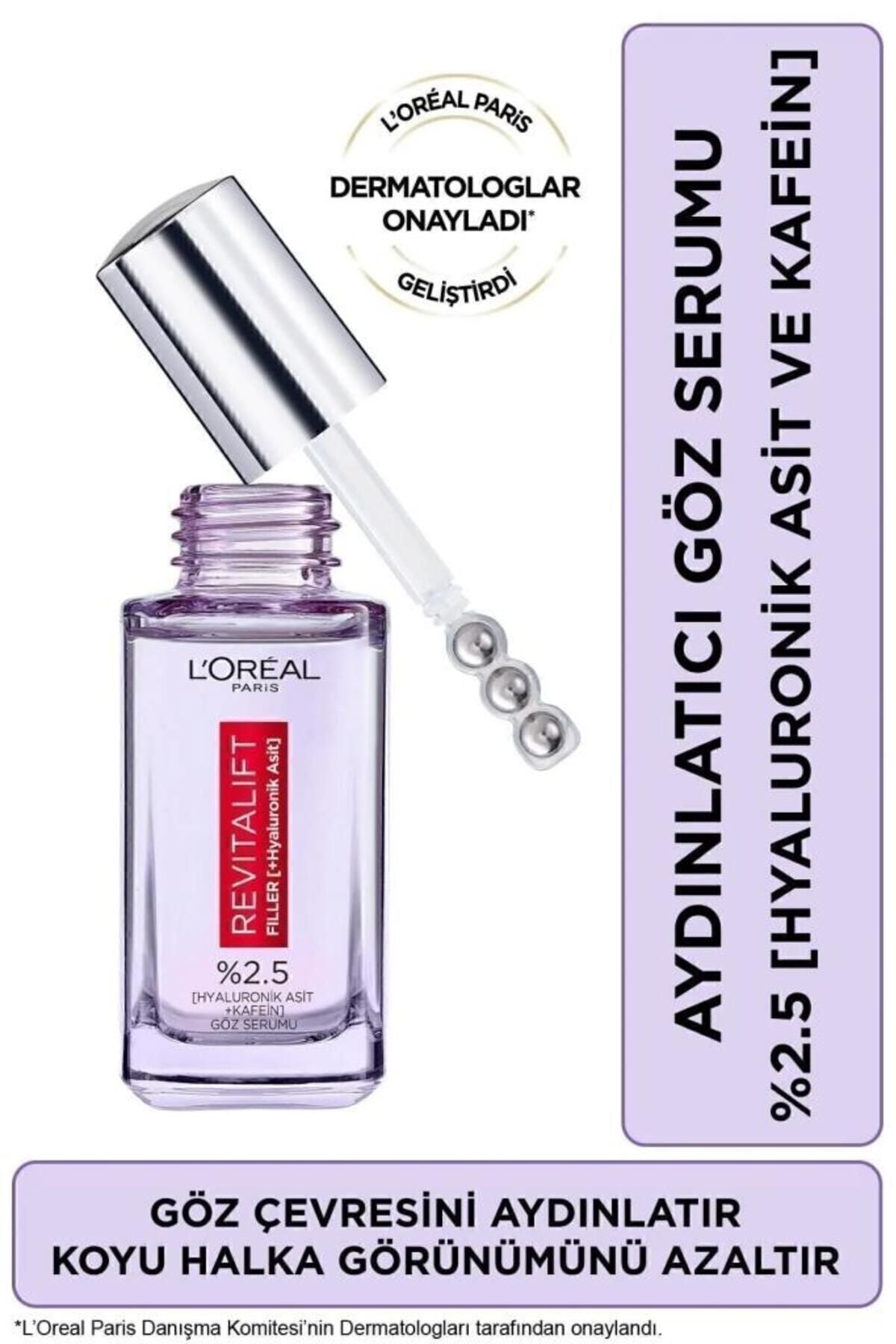 False Lash Telescopic Fiber Maskara & Revitalift Filler Göz Çevresini Aydınlatıcı Göz Serumu 20ml