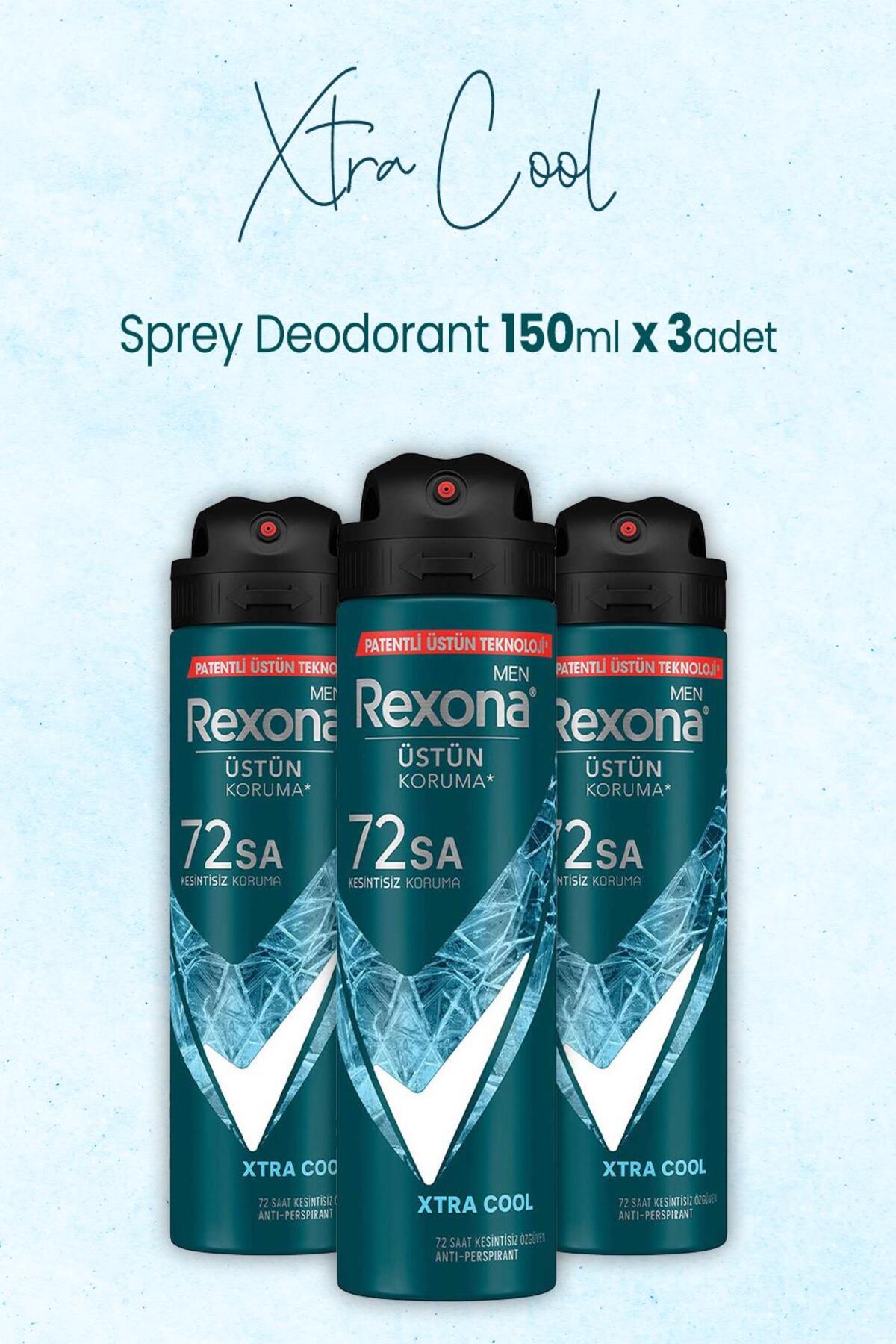 Men Sprey Deodorant Xtra Cool 150 ml x 3 Adet