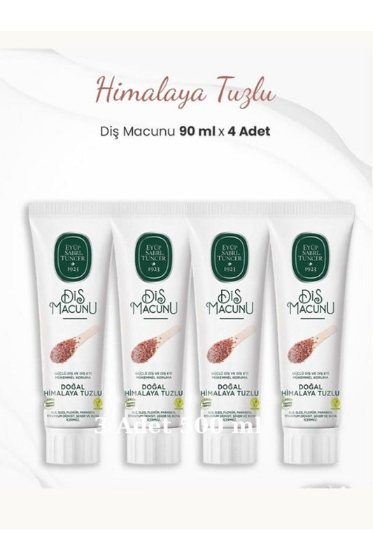 Diş Macunu 90 Ml - Doğal Himalaya Tuzlu X 4 Adet