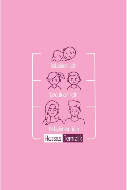 Floral Kişisel Bakım Havlusu Çanta Boy 25 Yaprak