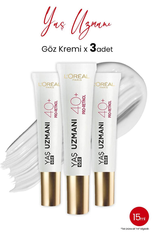 Yaş Uzmanı Aydınlatıcı Göz Kremi 40 15 ml X 3 Adet