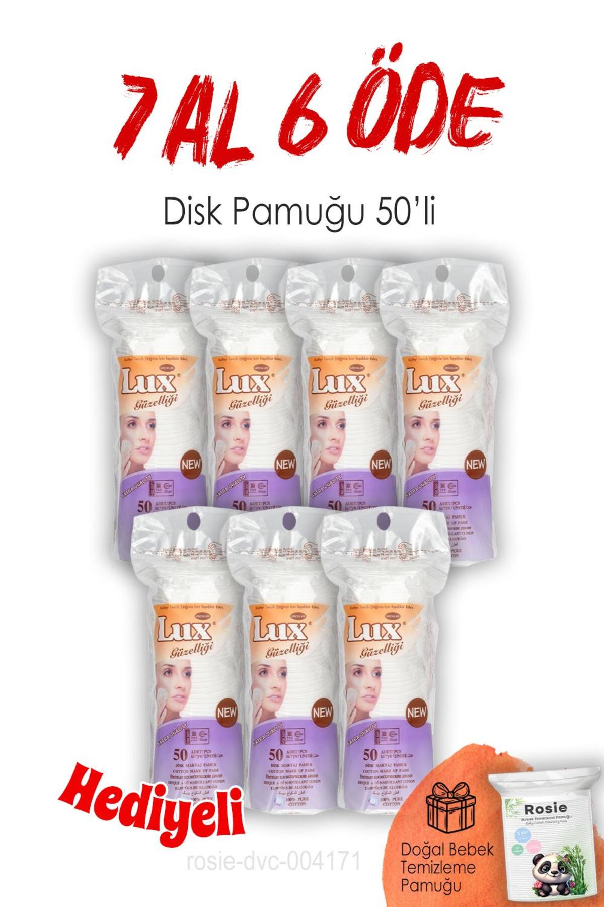 50'li Disk Makyaj Pamuğu 7 AL 6 ÖDE ve ROSIE