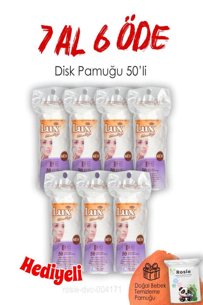 50'li Disk Makyaj Pamuğu 7 AL 6 ÖDE ve ROSIE