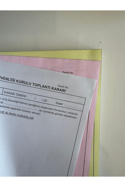 3 adet İş Sağlığı ve İş Güvenliği Kurul Karar Defteri