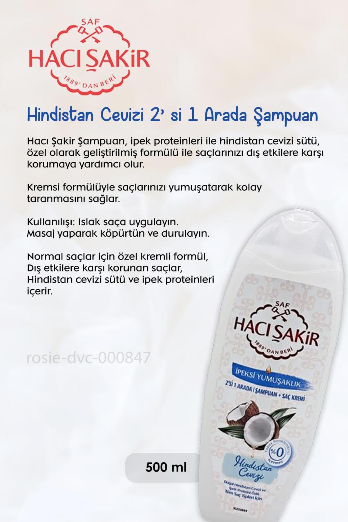 Hindistan Cevizi Şampuan 500 ml, Lavanta Kokulu Banyo Sabunu 4 x 150 gr ve ROSIE