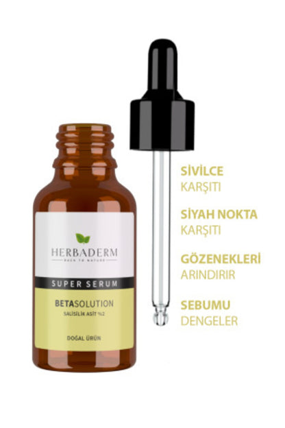 Süper Serum Beta Solution (SALİSİLİK ASİT %2) Sivilce Karşıtı 30 ml X2