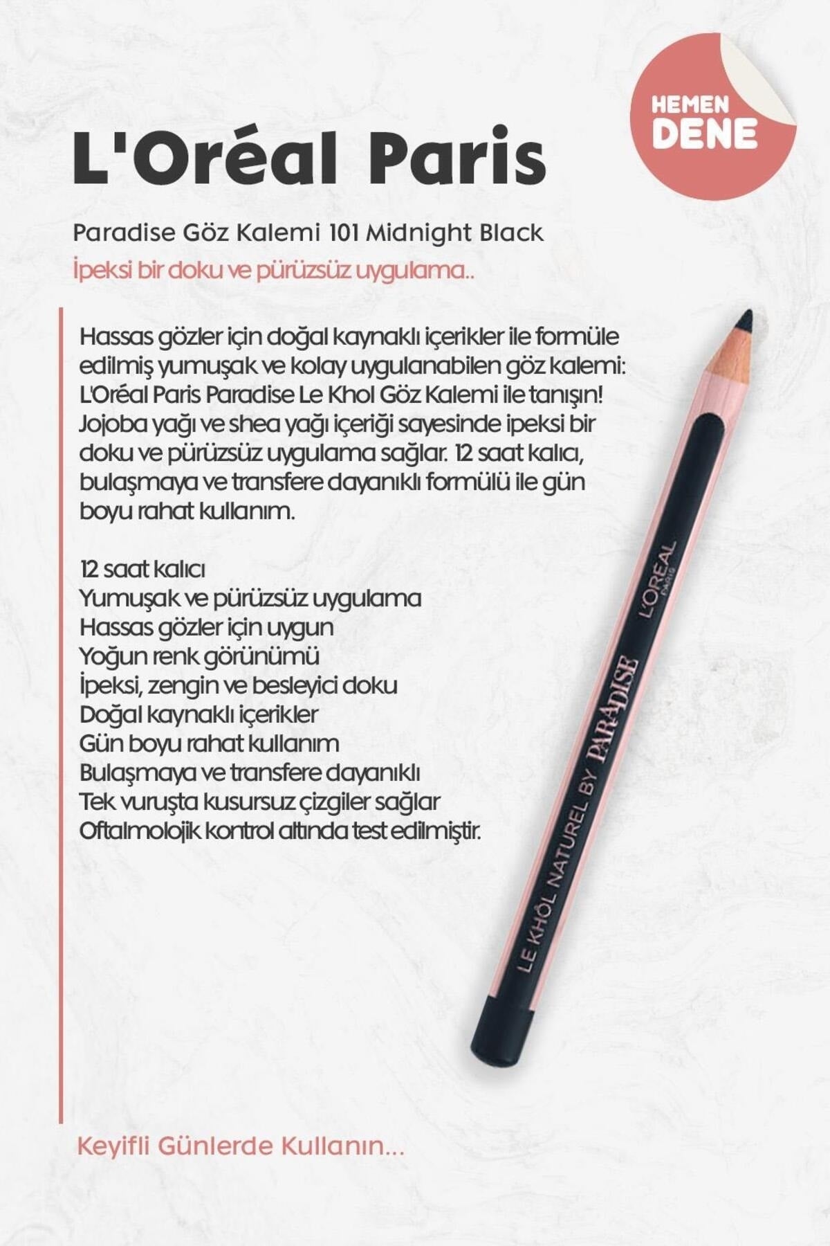Paradise Göz Kalemi 101 Midnight Black