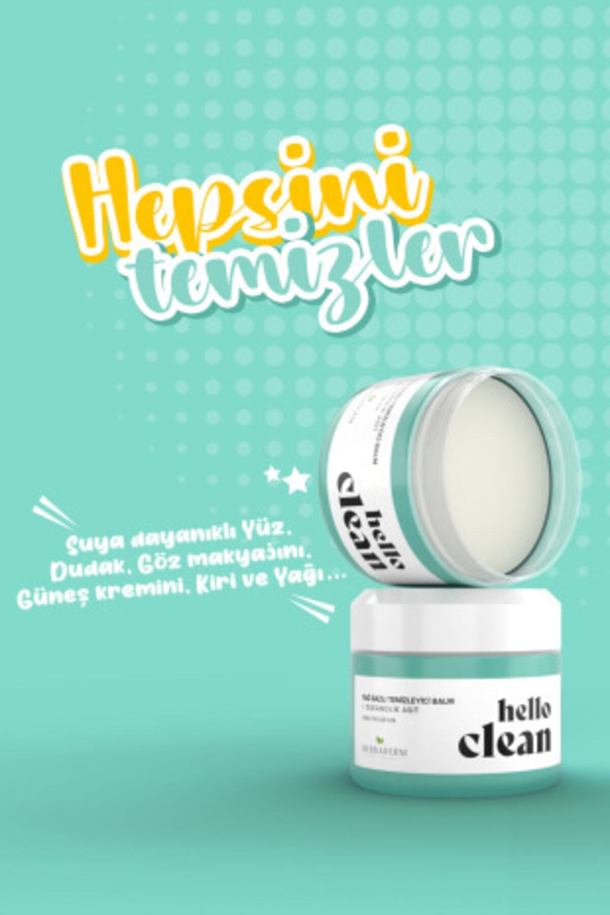 Hello Clean Gözenek Karşıtı Yağ Bazlı Temizleyici Balm Oleanolik Asit 100 ml X3