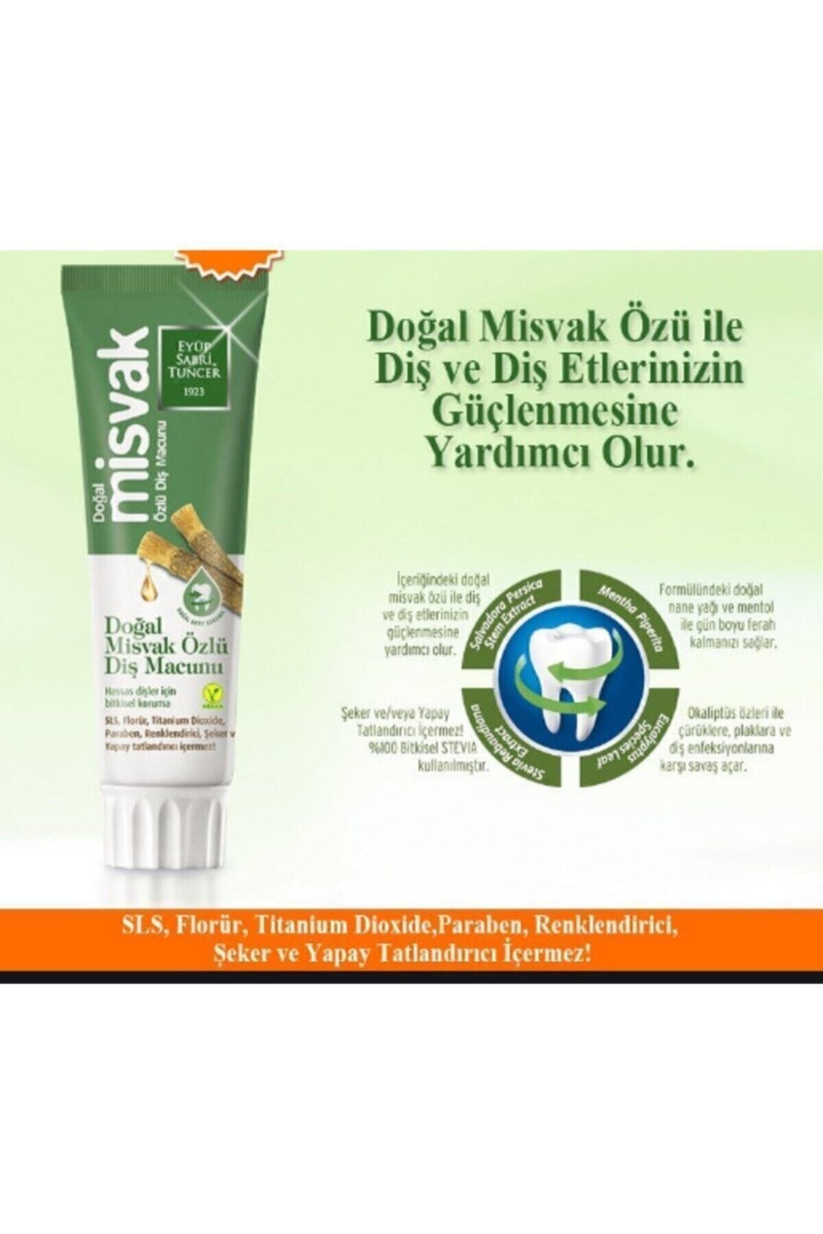 Doğal Misvak Özlü 75 ml Diş Macunu X 6 Adet