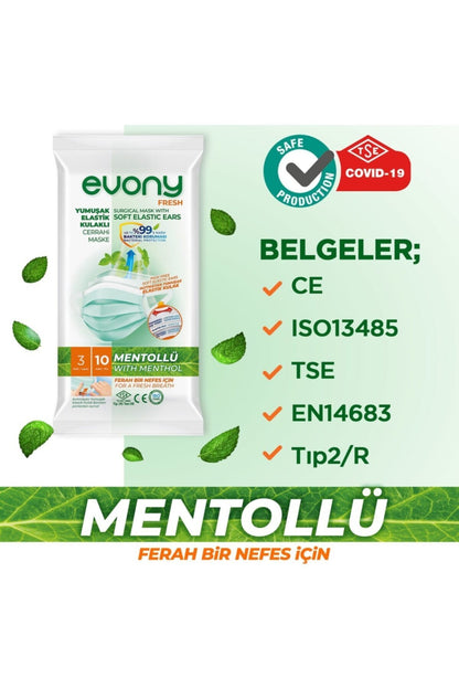 Elastik Kulaklı Fresh Mentollü 50 Adet